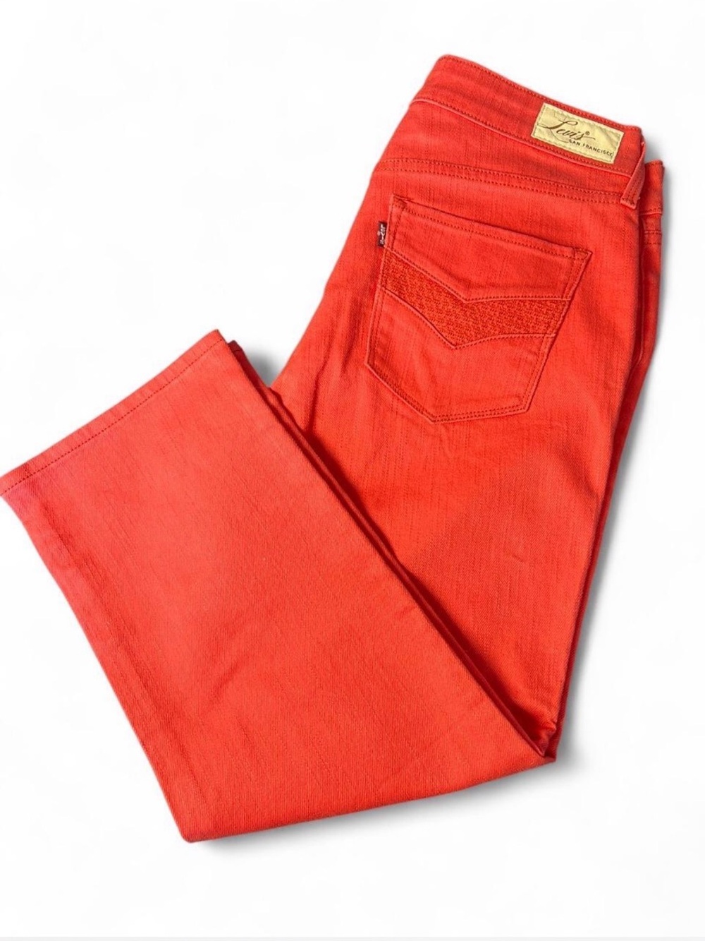 Levi’s Red Demi Curve Classic Cropped Jeans Size 6 / 28”